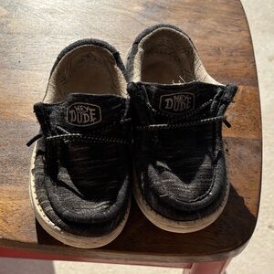 Hey Dude Kids Black Moccasins